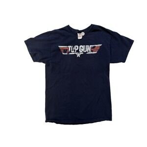 Vintage 90s Top Gun Movie Graphic T Shirt Men Med Navy Retro Movie Tom Cruise